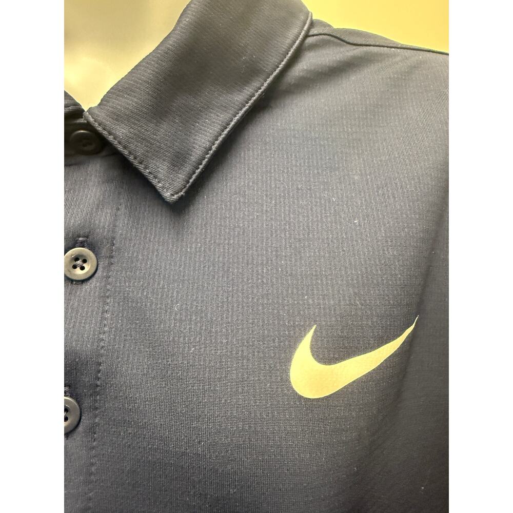 Mens Nike Polo Shirt Blade Collar Dri-Fit Performance Golf Sz L Collared Blue - Picture 4 of 4